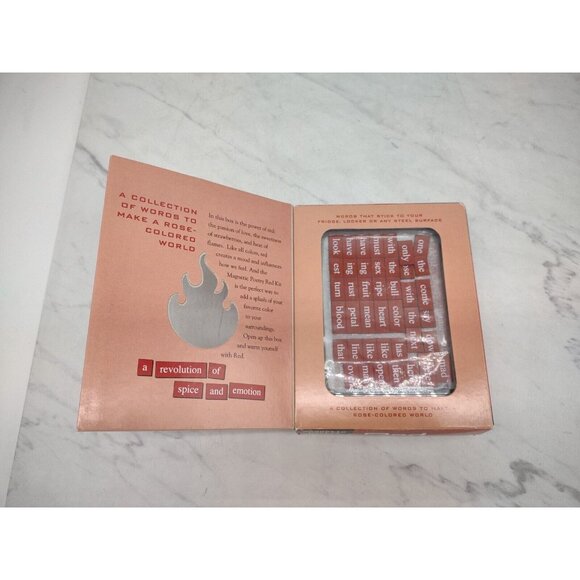 Magnetic Poetry Kit Red Hot Words 2007 Refrigerator Magnet Messages - Picture 9 of 10